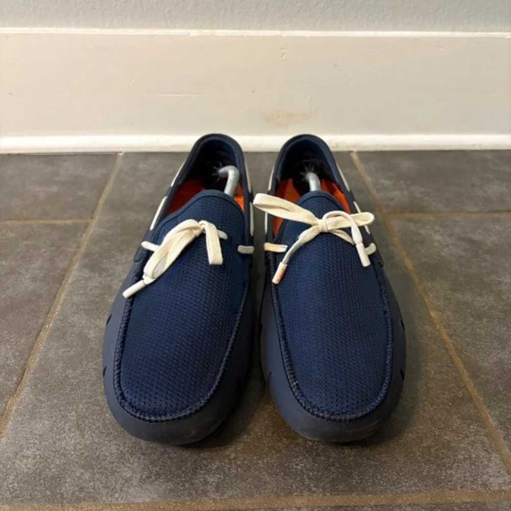 SWIMS‎ Shoes Mens Size 12US 11UK Navy Blue Dock Deck Boat Water Slip On Loafers